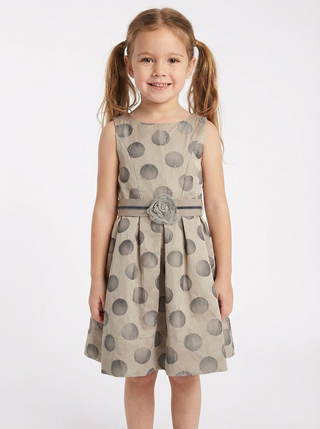 Monnalisa Polka Dot Jacquard Dress – 5 Years