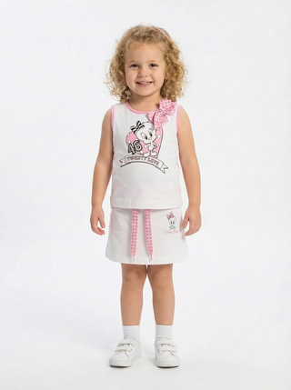 Monnalisa Tweety Bird Top and Skort Set – 3 Years
