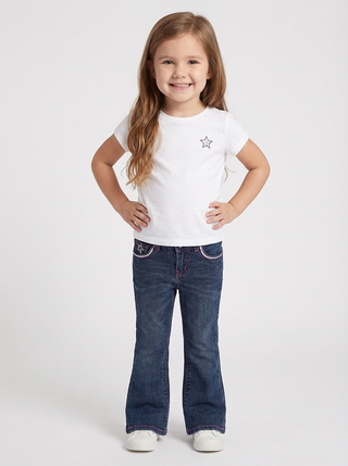 Levi’s Blue Flare Jeans with Star Embroidery – 4