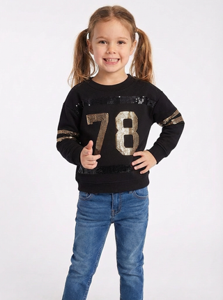 Diesel Kids ‘78’ Sequin Stripe Pullover – 7 Years