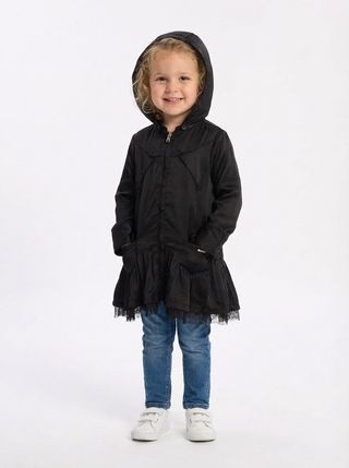 Diesel Kids Black Dress with Removable Hood – 3 Years