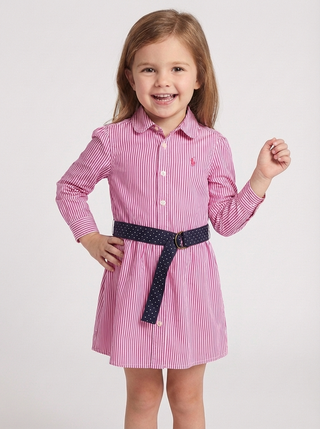 Ralph Lauren Red and White Stripe Shirt Dress – 4 Years