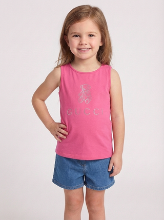 Gucci Kids Embroidered Teddy Bear Cotton T-Shirt – 5 Years