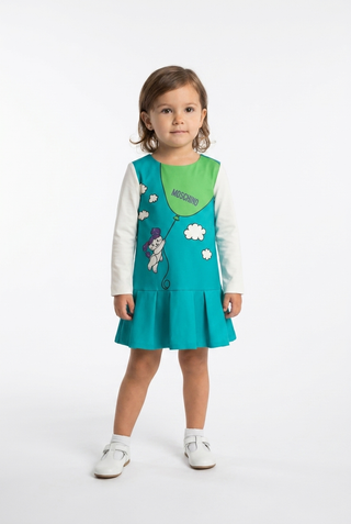 Moschino Kids Teddy Bear Balloon Graphic Dress – 3 Years